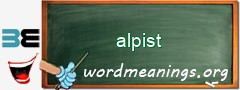 WordMeaning blackboard for alpist